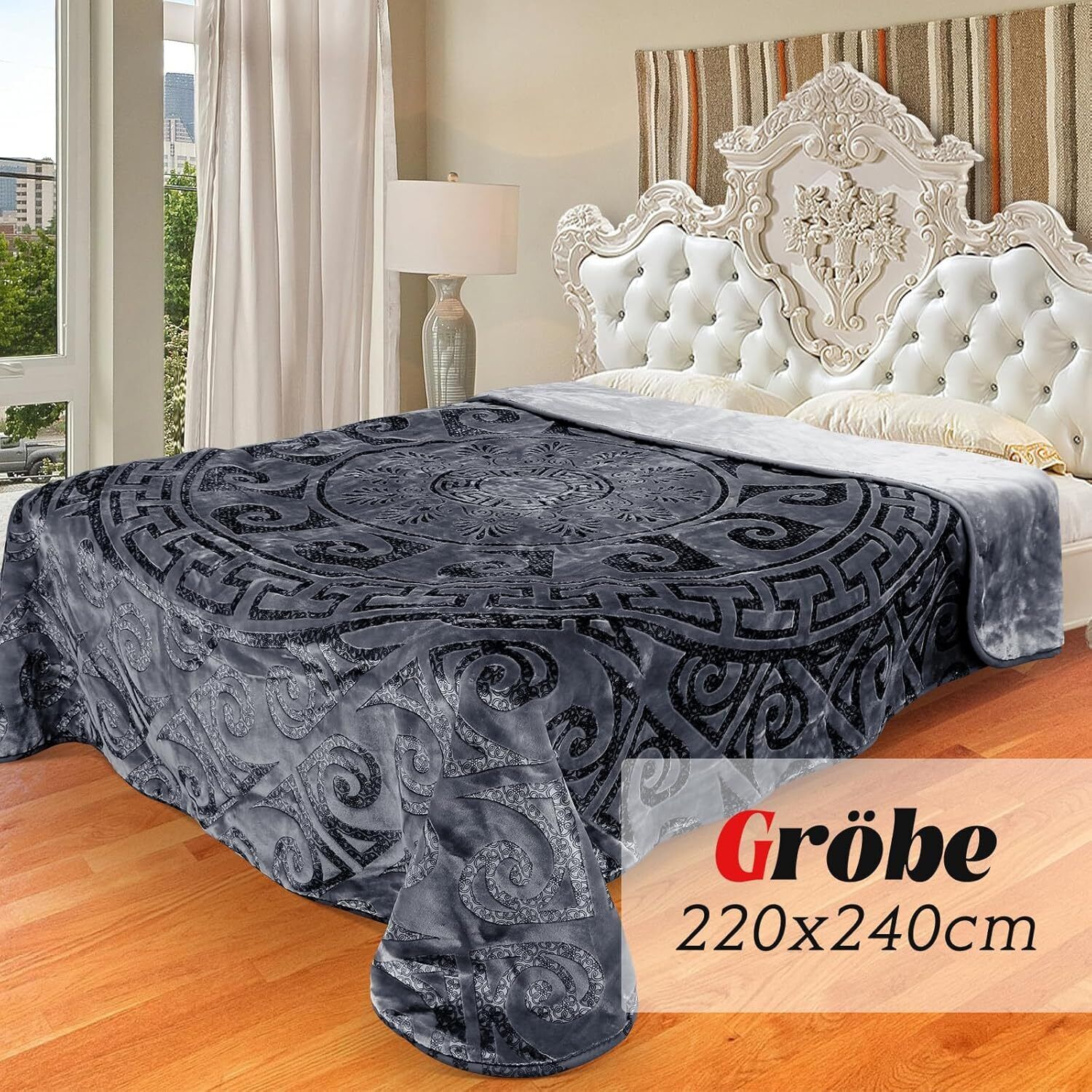 Sanftes Heimat-Fleece Kuscheldecke Flauschig Wohndecke Weich Bettdecke Plüsch Decke 200x240cm - Image 7
