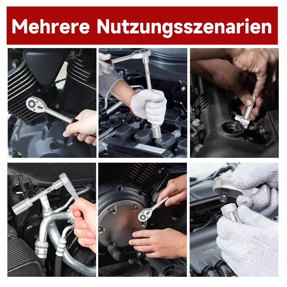 Set von 108teiligen Steckschlüsseln in einem Ratschenkasten, einschließlich 1/4" und 1/2", mit Werkzeugtasche - Image 5