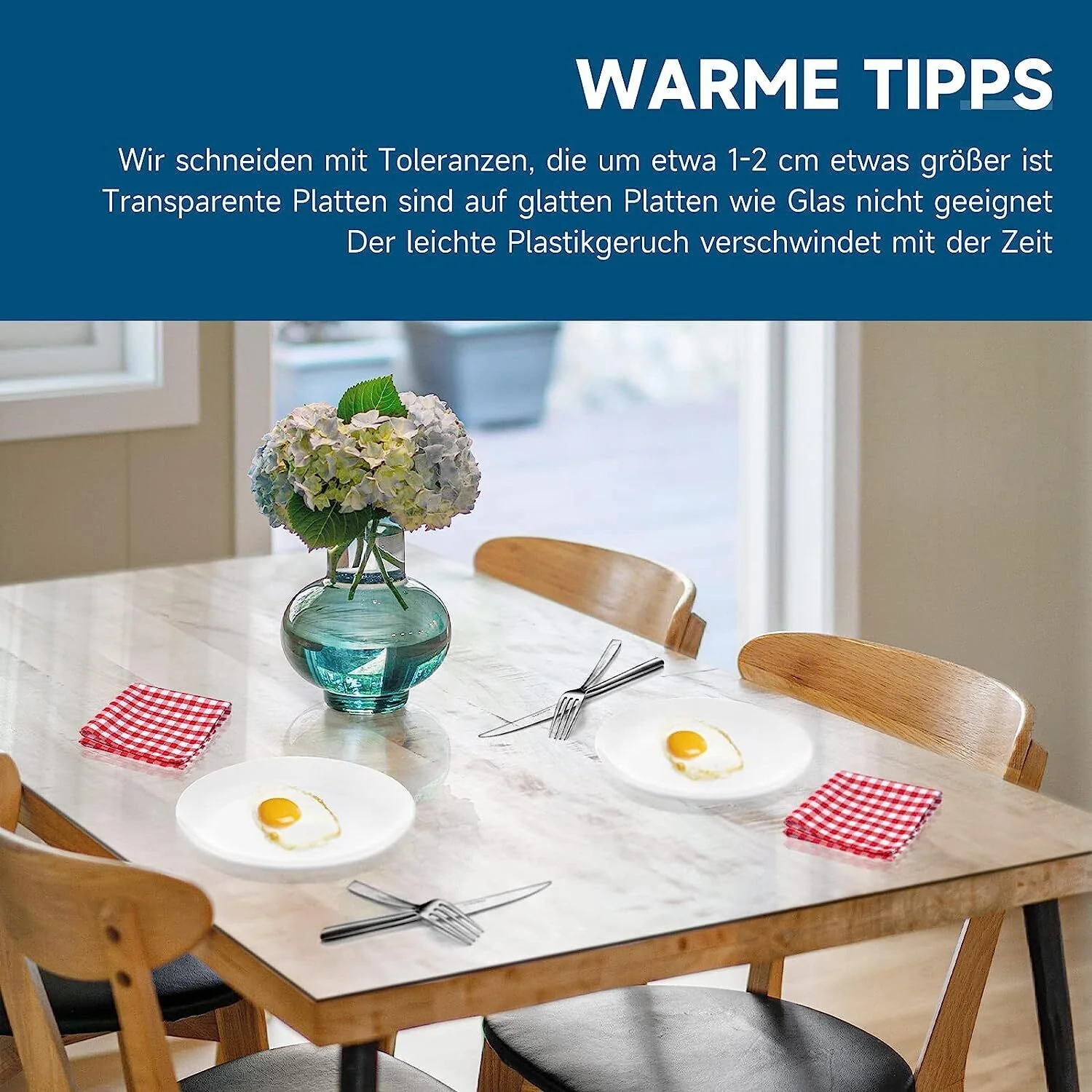 Tischfolie Tischdecke transparent Schutzfolie Tischschutz Tischmatte 1.8mm PVC - Image 6
