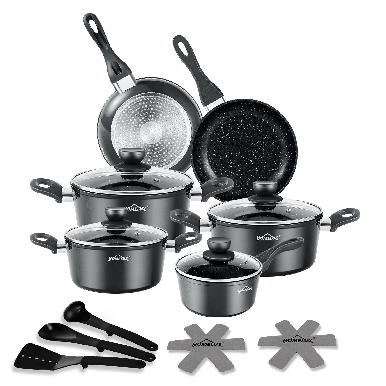 15tlg Topfset Induktions Töpfe Set Antihaft-beschichtete Aluminium KochtopfSet Homelux Töpfe Set - Image 12