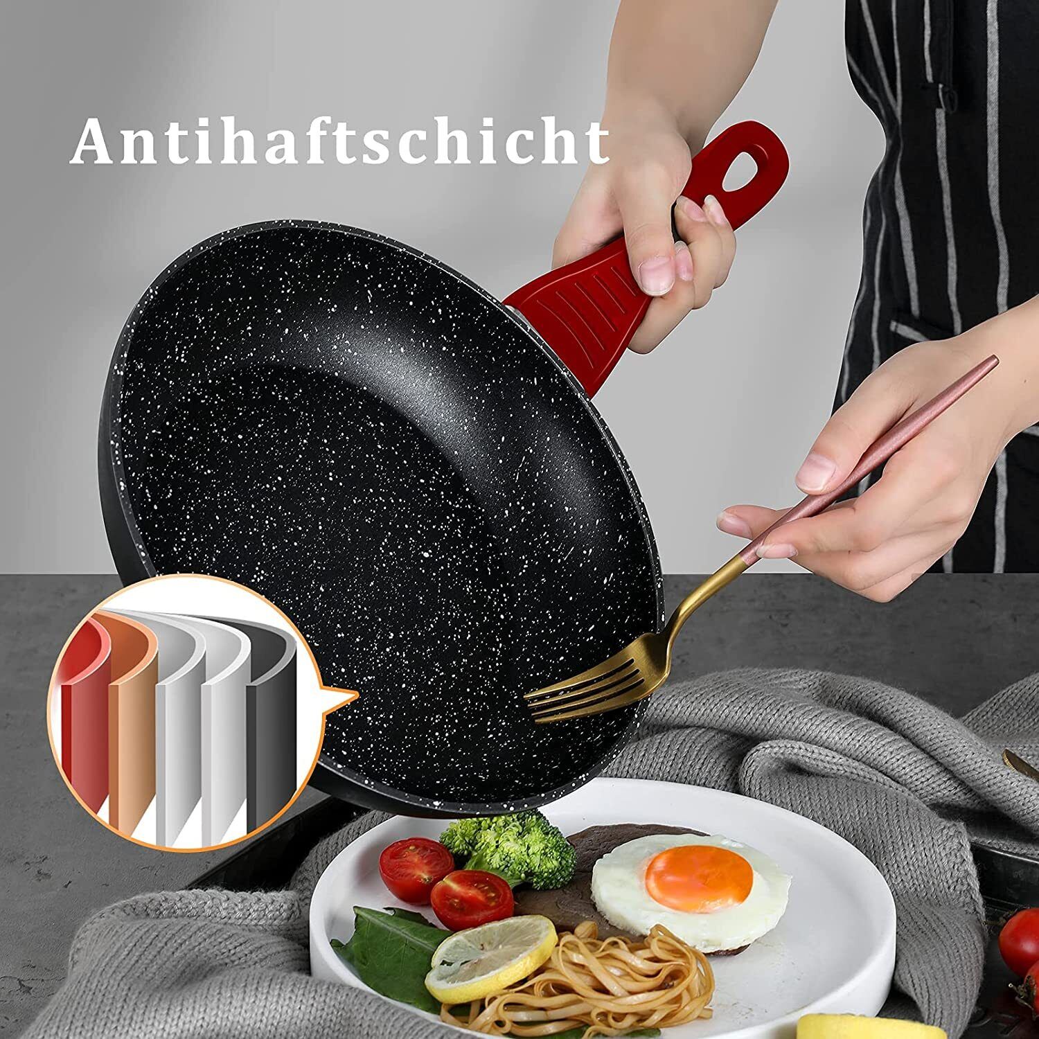 15tlg Topfset Induktions Töpfe Set Antihaft-beschichtete Aluminium KochtopfSet Homelux Töpfe Set - Image 6