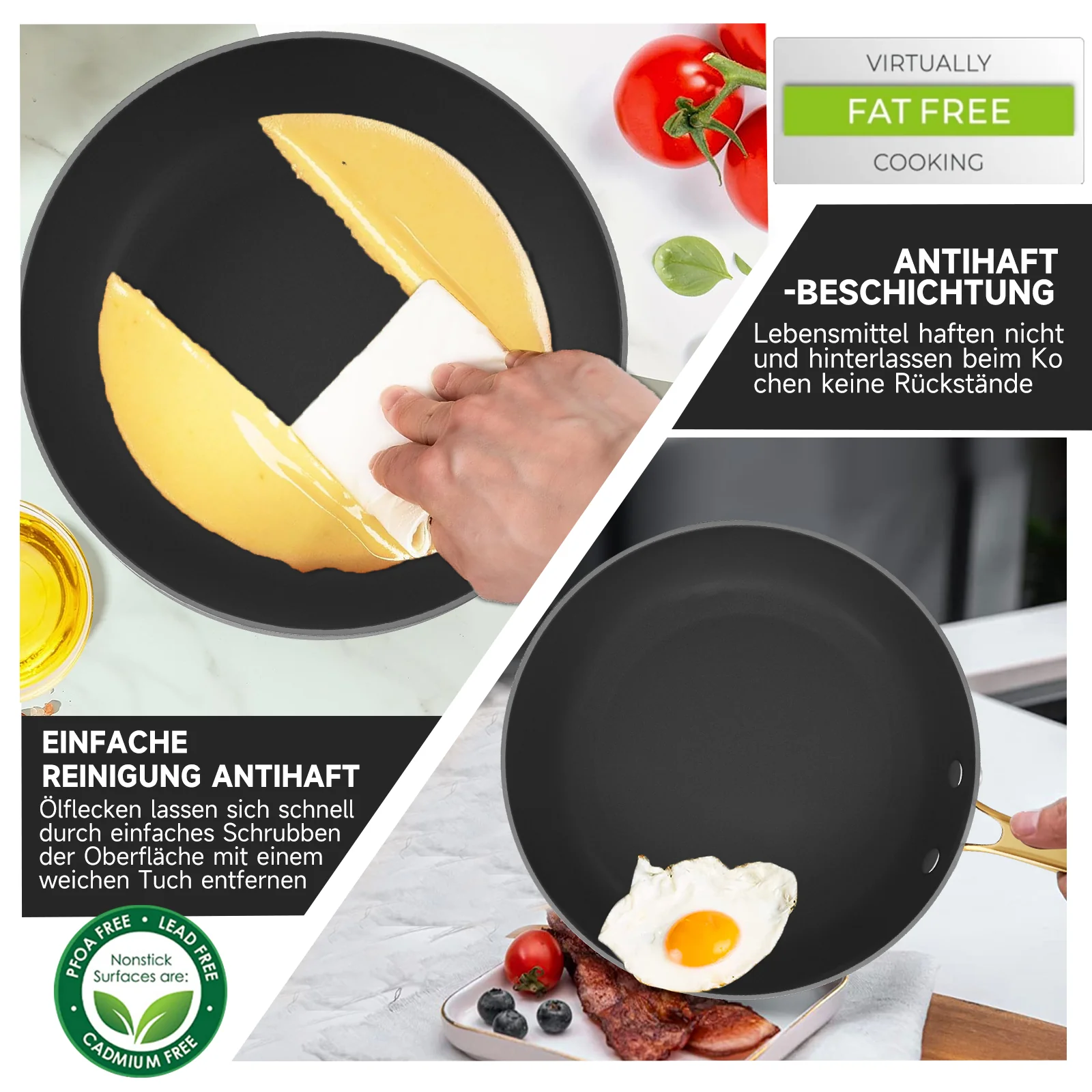 HOMELUX 8-teiliges Induktions-Topfset mit Glasdeckel Kochtöpfe und Pfannen für alle Herdarten in Schwarz - Image 3