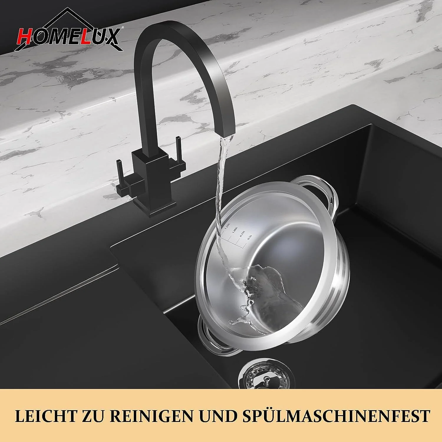 Topfset induktion Edelstahl Kochtopf 10-teilig mit Glasdeckel für alle Herdarten - Image 5