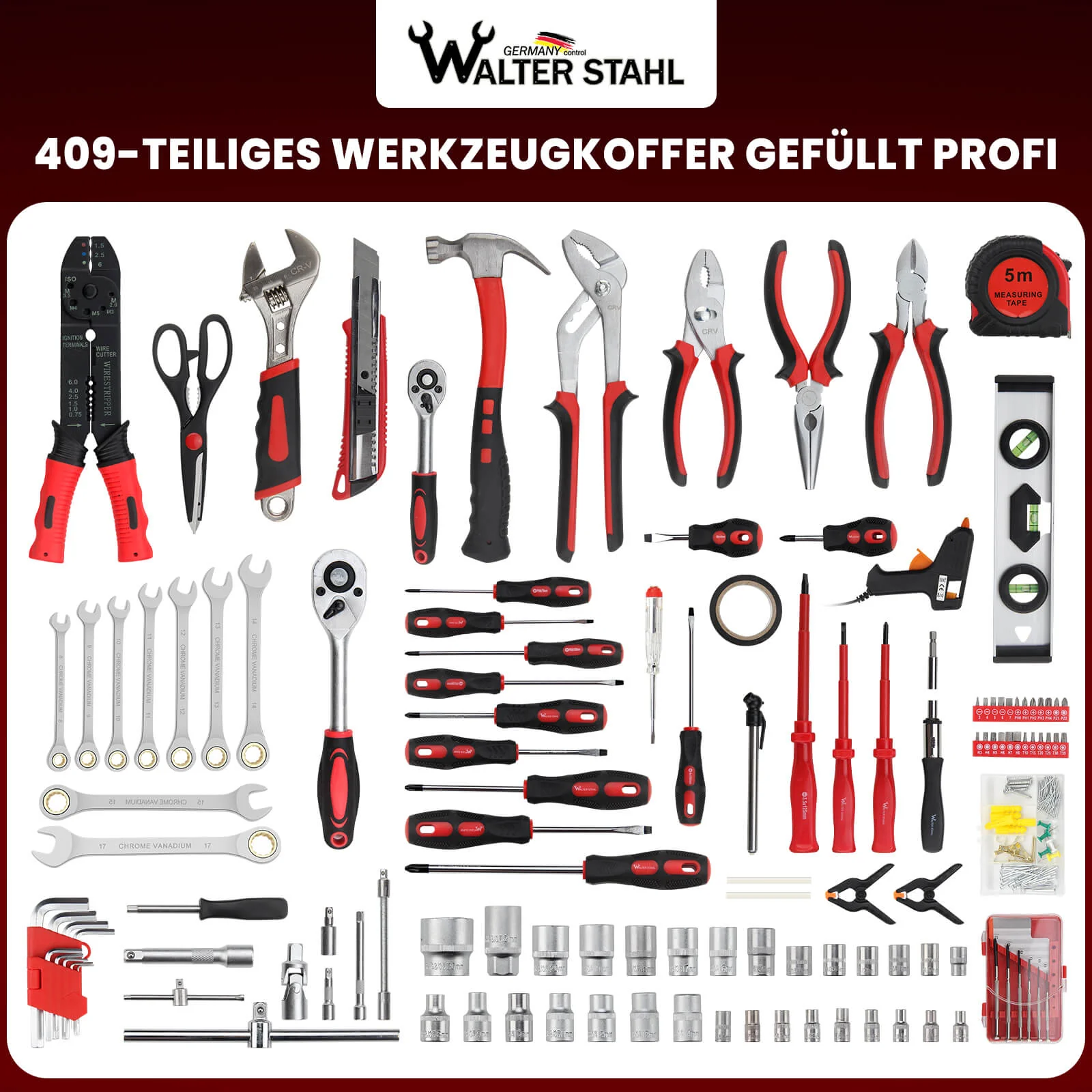 409-Teiliges Universal Werkzeugset mit Aluminiumkoffer - Image 6