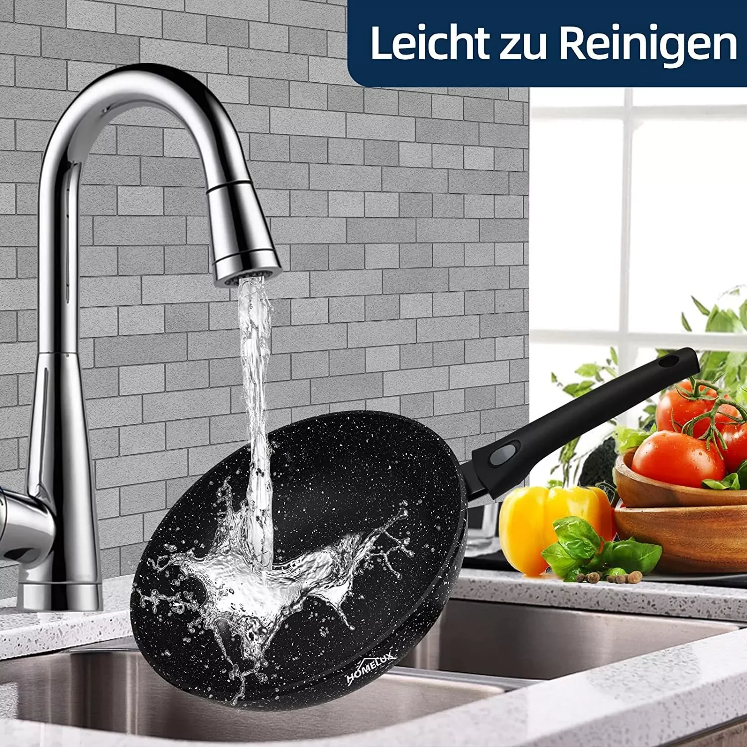 Wokpfanne Induktion Abnehmbarer Griff Deckel 28 30 32 cm Antihaft - Image 11