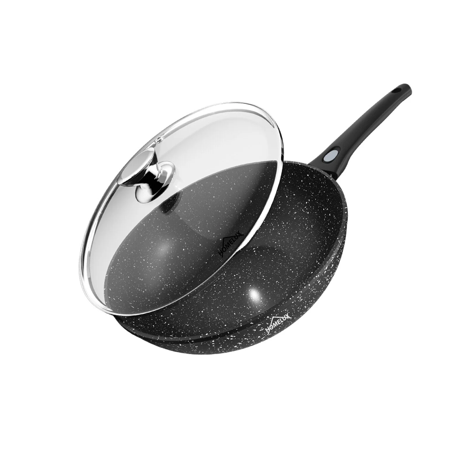 Wok Pfanne Wokpfanne Mit Deckel 28/30/32cm Abnehmbar induktion - Image 11